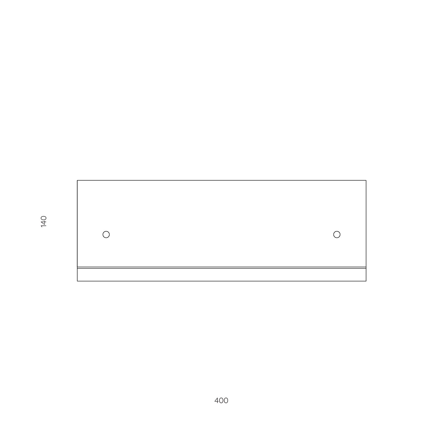 Catastrophe Shelve 400mm/ 120mm high-polished