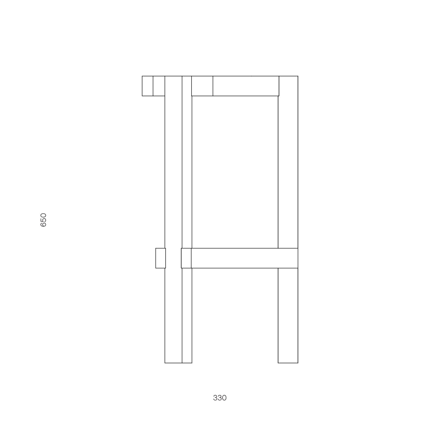 Ayo Barstool 650 oak