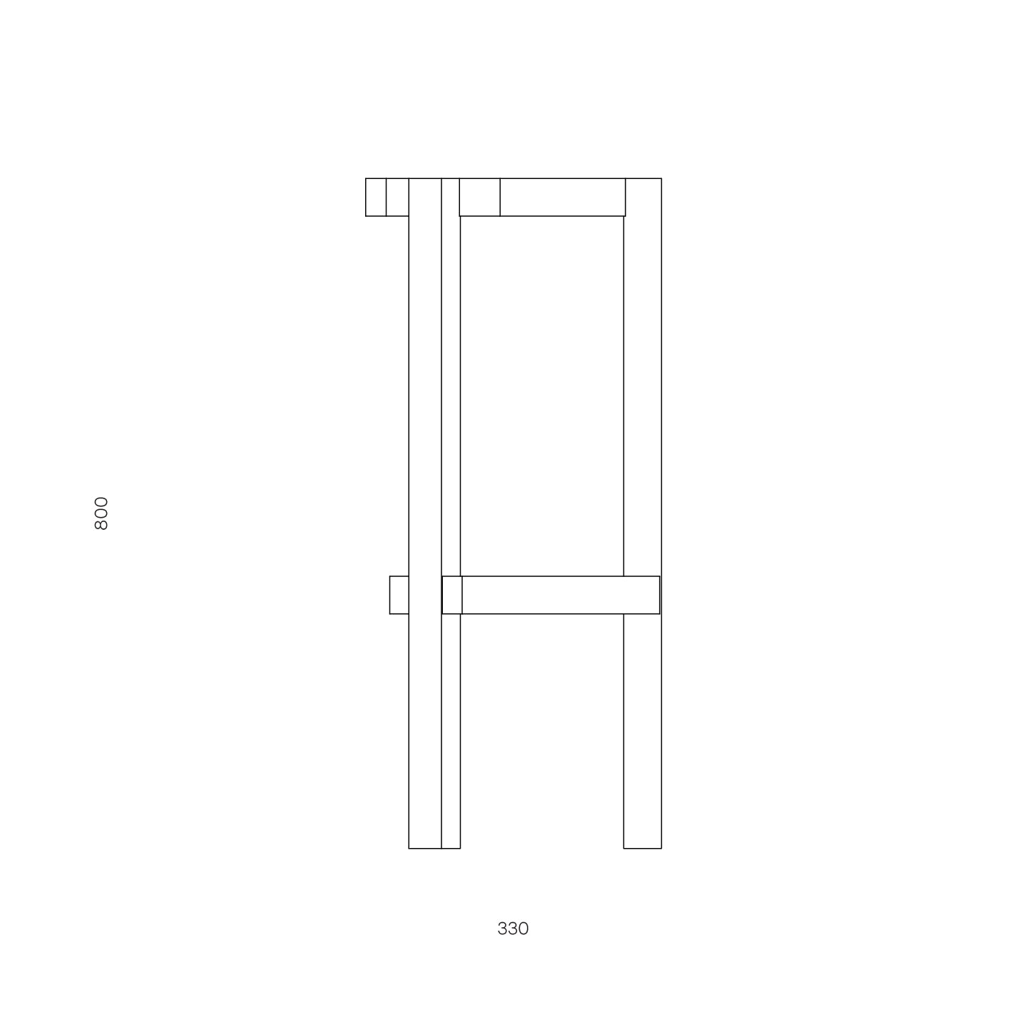 Ayo Barstool 650 grey