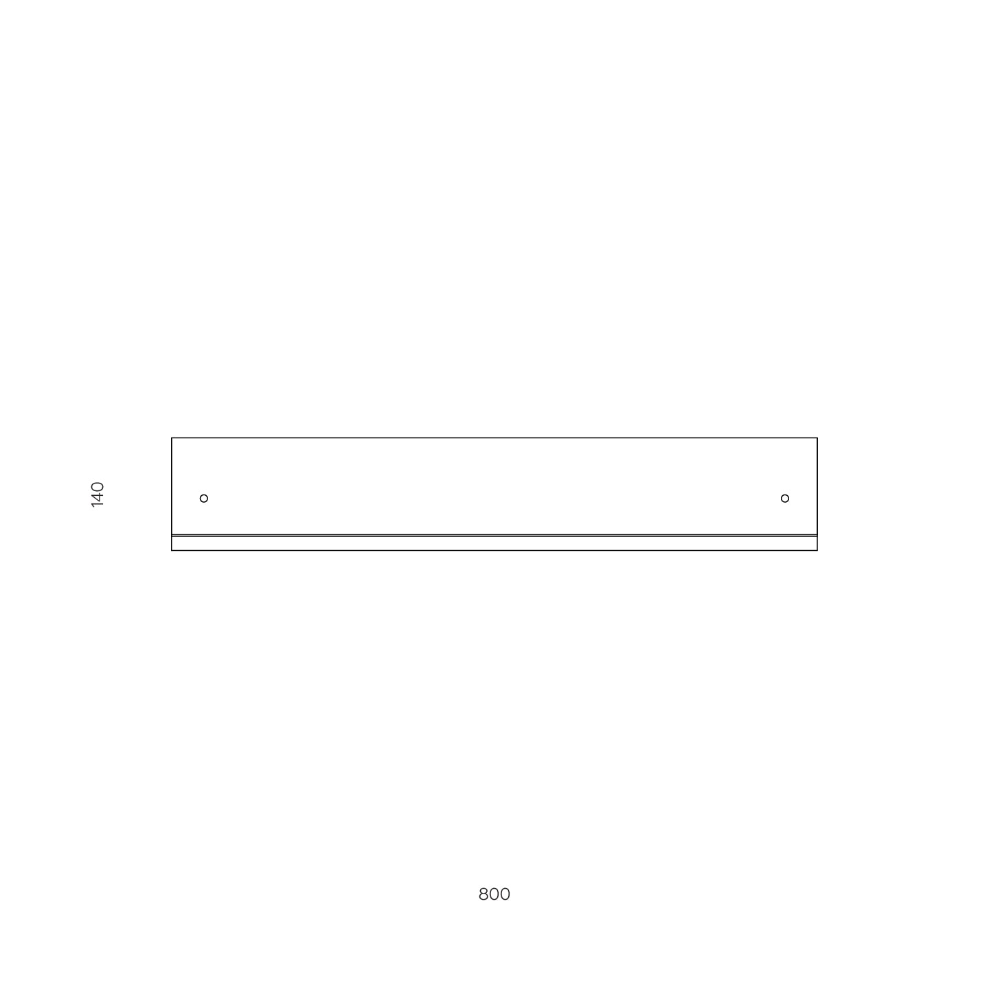 Catastrophe Shelve 800mm/ 120mm staubgrau